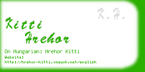 kitti hrehor business card